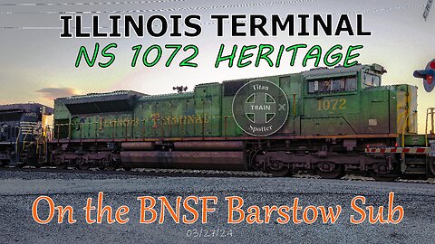 Norfolk Southern Heritage "Illinois Terminal" Locomotive on the BNSF Barstow Sub