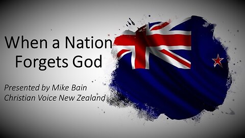 WHEN A NATION FORGETS GOD