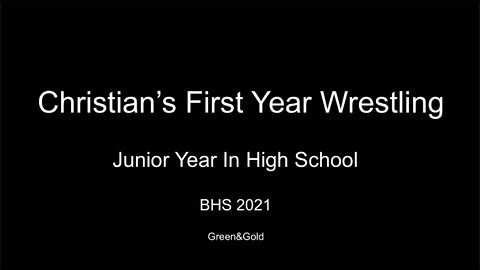 Christian’s First Year Wrestling