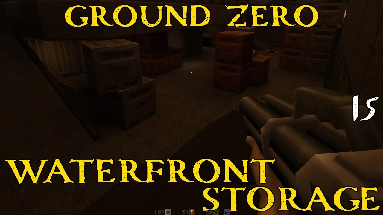 Quake 2 DLC / Mission Pack Ground Zero - Waterfront Storage. Campaign Playthrough Part 15