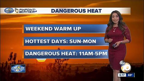 10News Pinpoint Weather with Meteorologist Angelica Campos