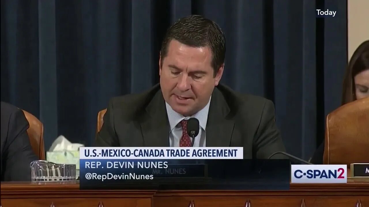 👀 Rep. Nunes delivers remarks on markup of USMCA