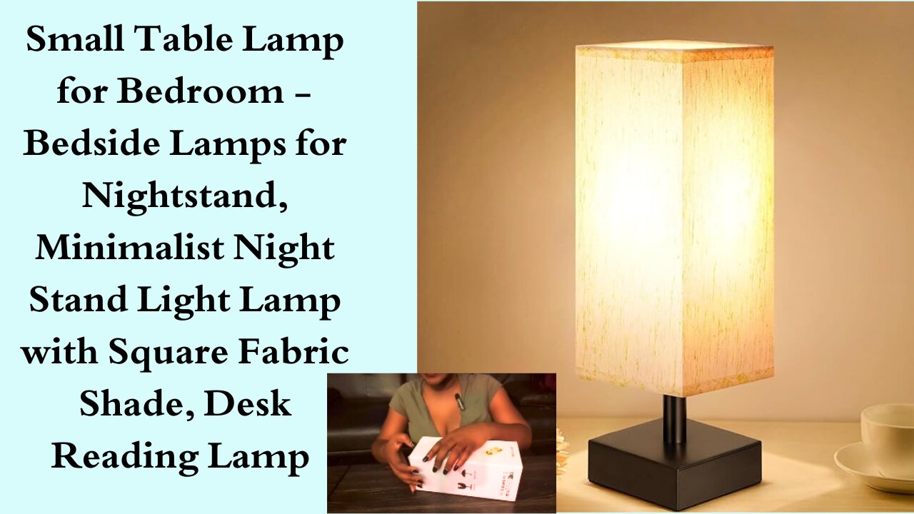 Small Table Lamp for Bedroom - Bedside Lamps for Nightstand,