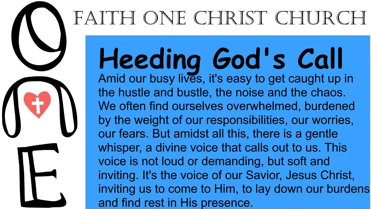 Heeding God's Call