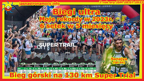 Biegi ultra Moje rekordy w 2023r. 6 setek w 5 miesięcy Bieg górski na 130 km Super Trial
