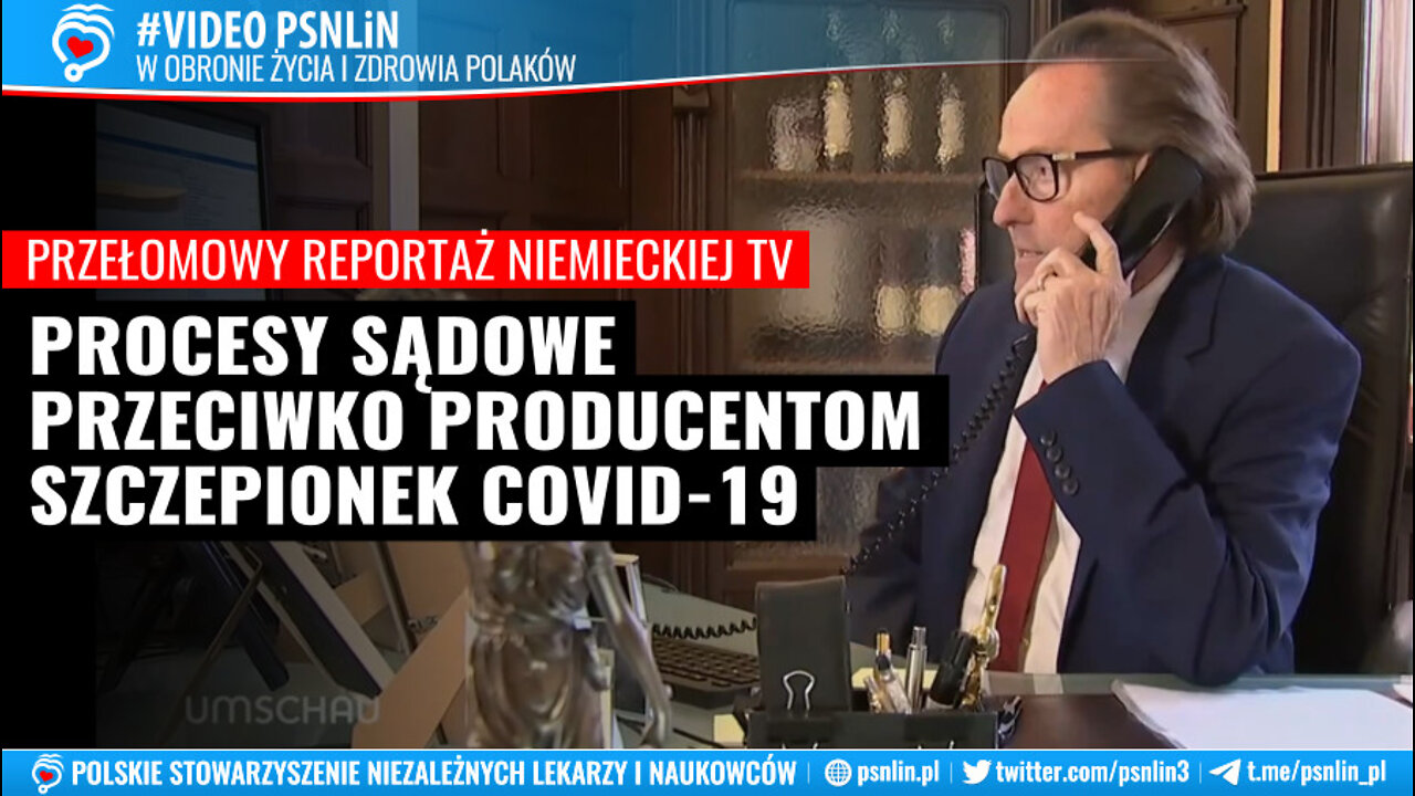 PRZEŁOMOWY REPORTAŻ niemieckiej tv publicznej o procesach przeciwko producentom szczepionek Covid-19