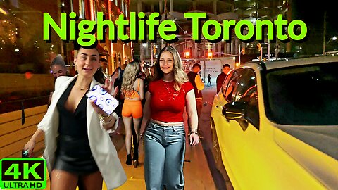 【4K】Friday Nightlife Downtown Toronto Canada 🇨🇦