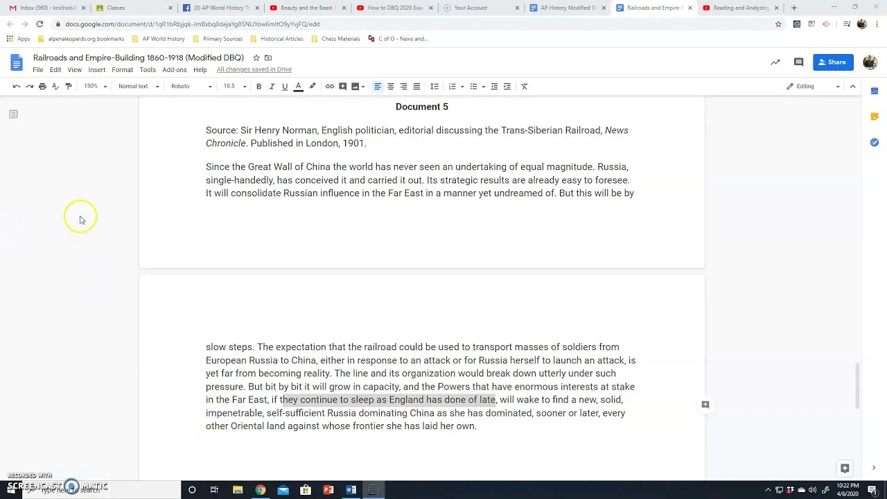Final video on Reading and Analyzing Documents (04/07/2020)