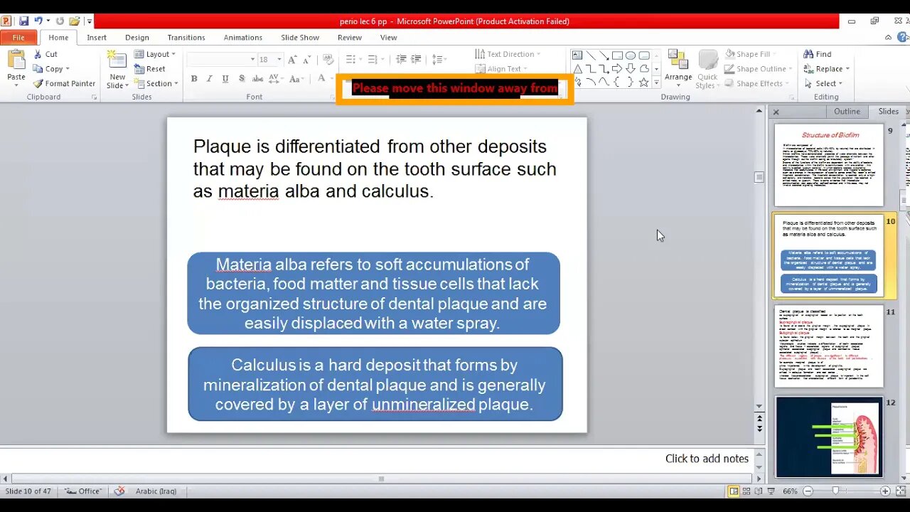 Periodontology L6 part1 (Dental plaque)