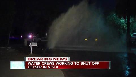 Broken water main damages Vista street