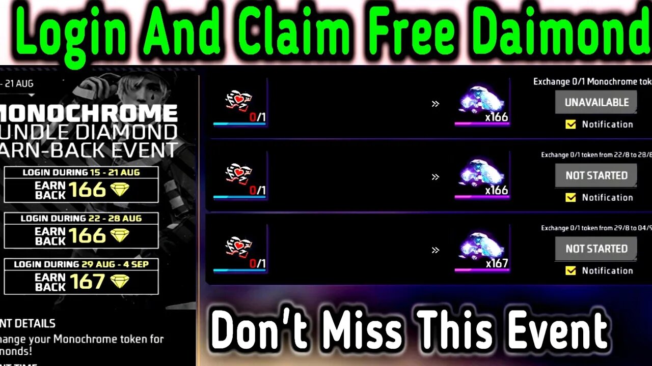 Login And Clim Free Daimond || Free Fire New Event || Free Fire Upcoming Event | New Event Free Fire