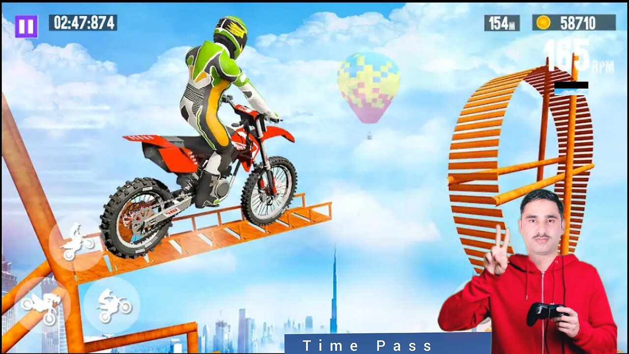 Bike stunt racing Game | Bike up down stunt off-road racing Game