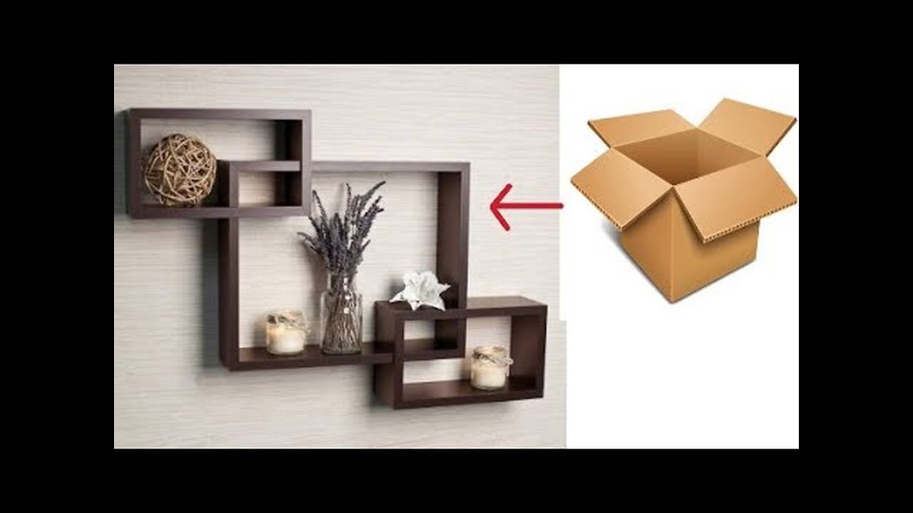 How To Make Cardboard Wall Shelf | Cardboard Wall Decor |Home Wall Decorating Ideas |Cardboard art