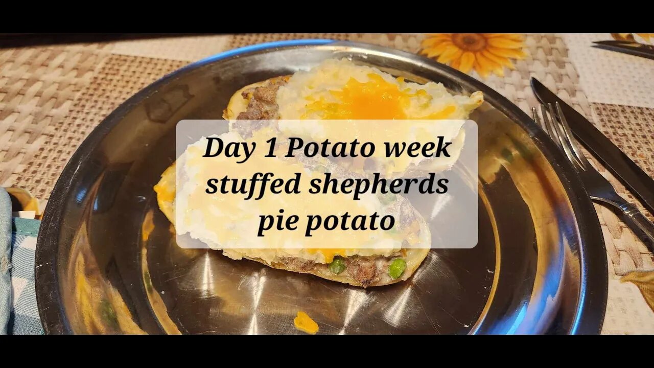 Day 1 Potato week Stuffed shepherds pie potato #potatoes