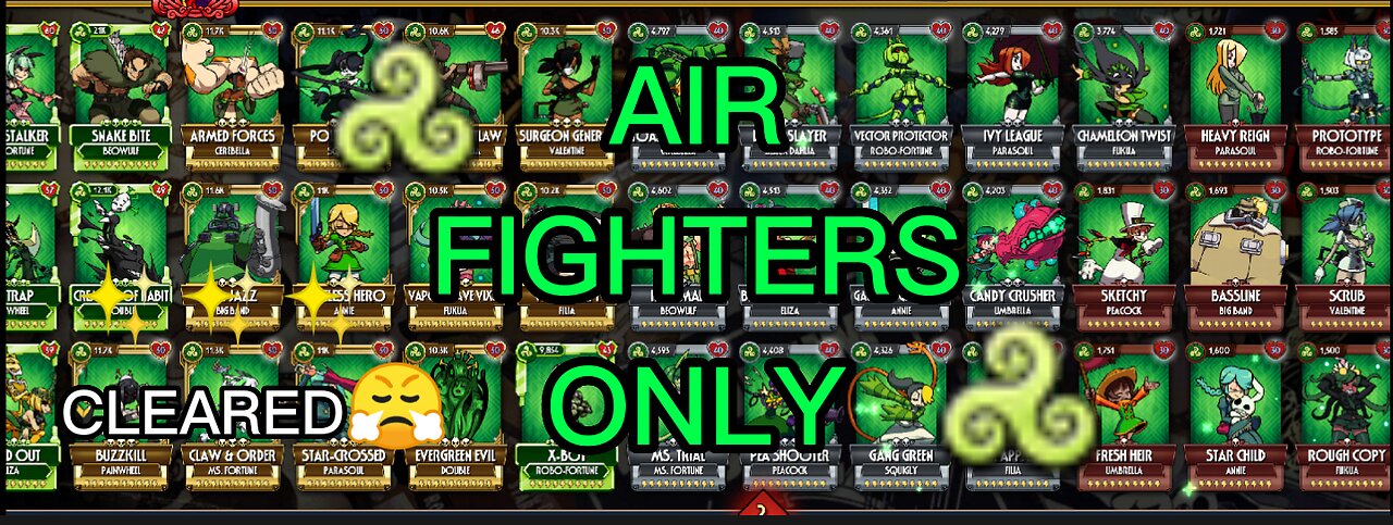I WON!!!😠Skullgirls Mobile Challenge: Air Fighters Only Challenge COMPLETED