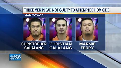 Three men plead not guilty in Manitowoc County attempted homicide