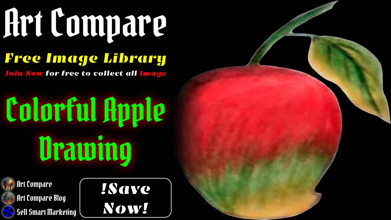 Colorful Apple Drawing-Shorts #artcompare