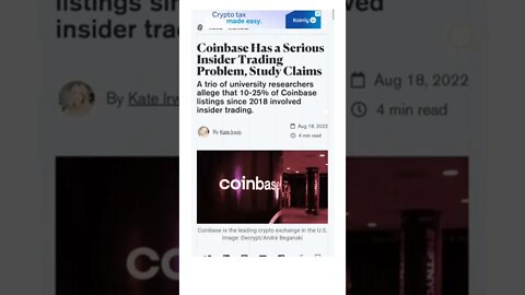 Coinbase Has a Serious Insider Trading Problem @CryptoCasey @AltcoinDaily & @BitBoyCrypto