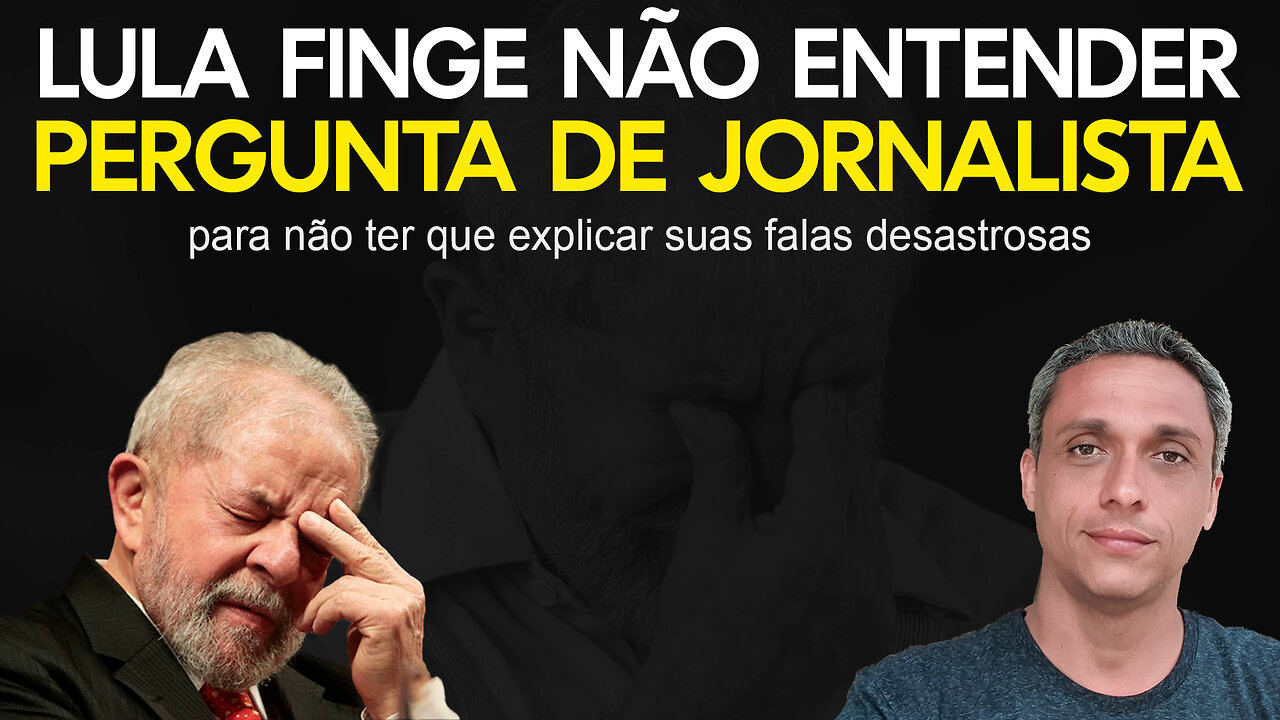 LULA finge não entender pergunta de jornalista por não ter como defender suas falas desastrosas