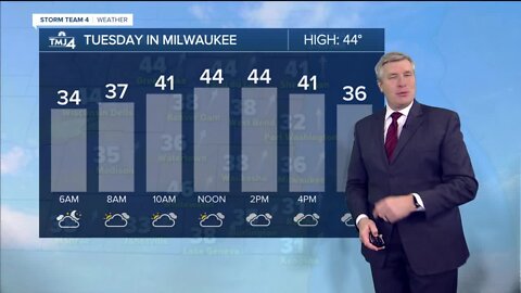 Tuesday temps will be in the 40s before cold front arrives