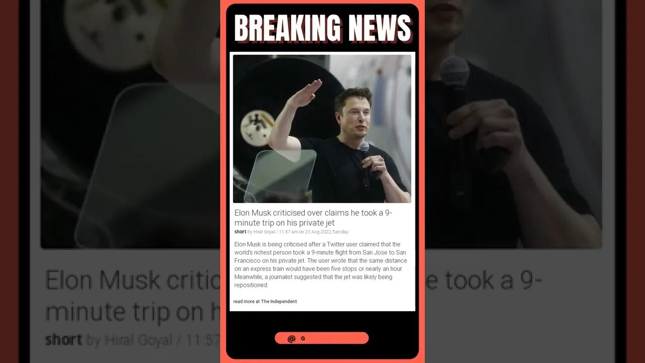 News Bulletin: Elon Musk criticised over claims he took a 9-minute trip on his private jet #shorts