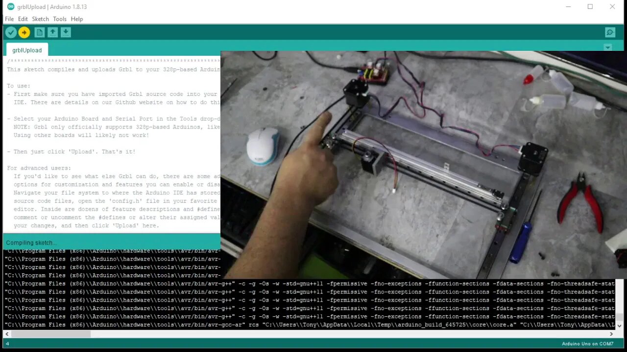 GRBL Shield video optional COREXY Setup