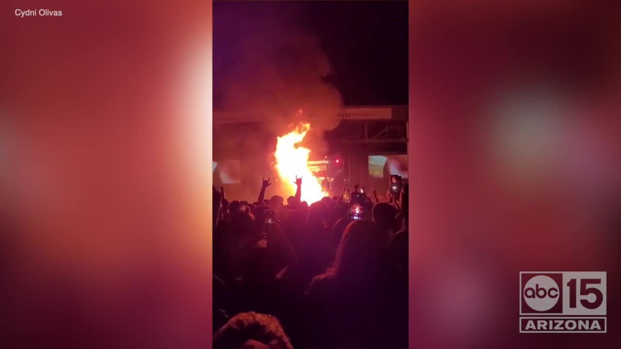 Fire started during Phoenix Slipknot concert