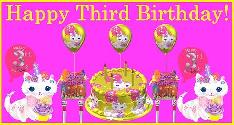 Happy Birthday 3D - Happy 3rd Birthday - Happy Birthday To You - Happy Birthday Song