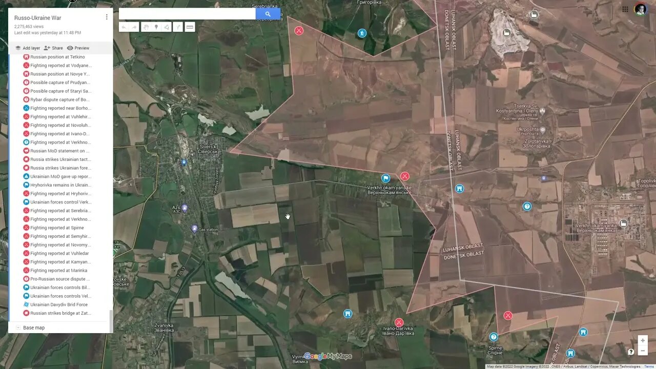 [ Siversk Front ] Ukrainian forces "recaptured" Hryhorivka & Verkhn'okam'yans'ke