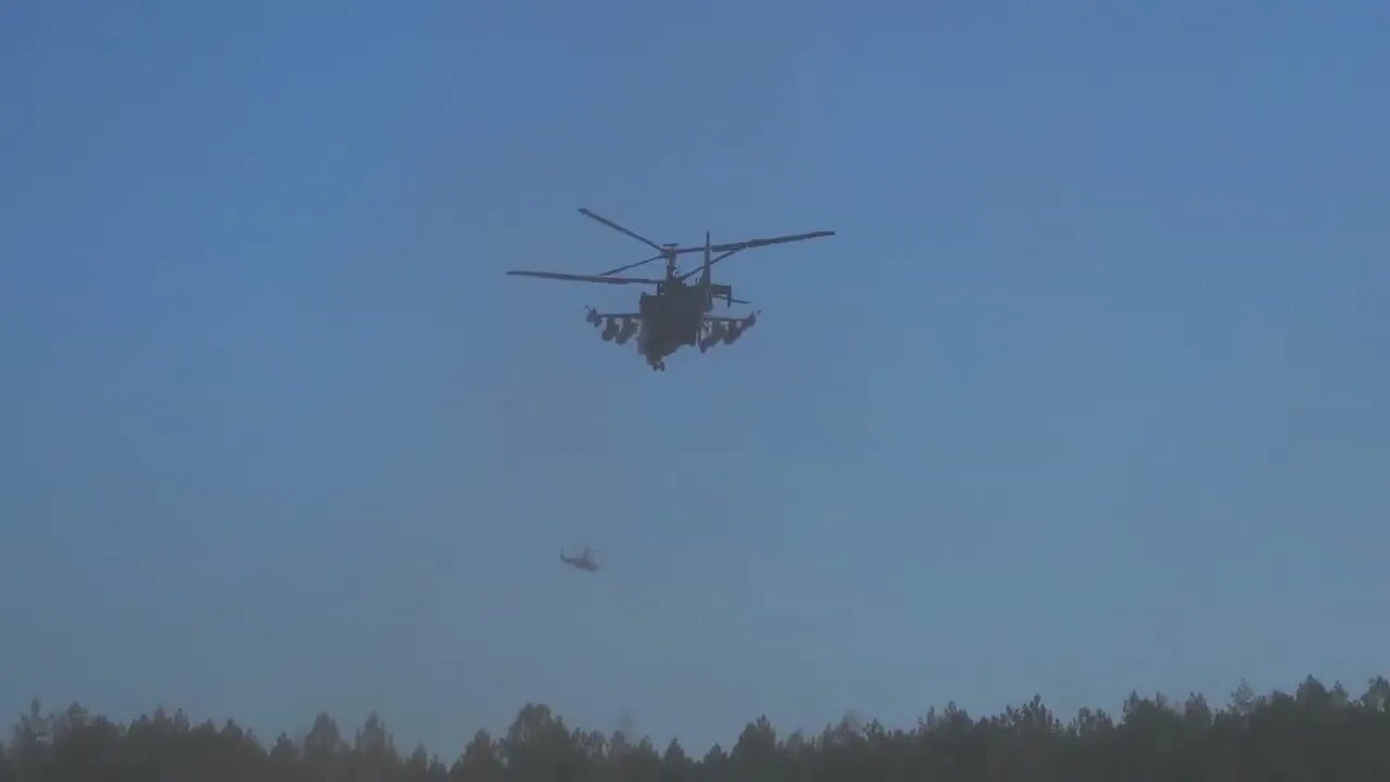 Russian Ka-52 Attack Helicopters Destroy Ukrainian Camouflaged Positions!