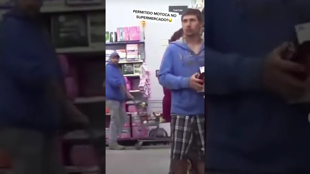 MOTOCA NO SUPERMERCADO #shorts