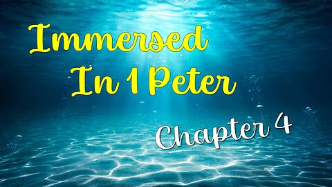 Immersed in 1 Peter: Chapter 4