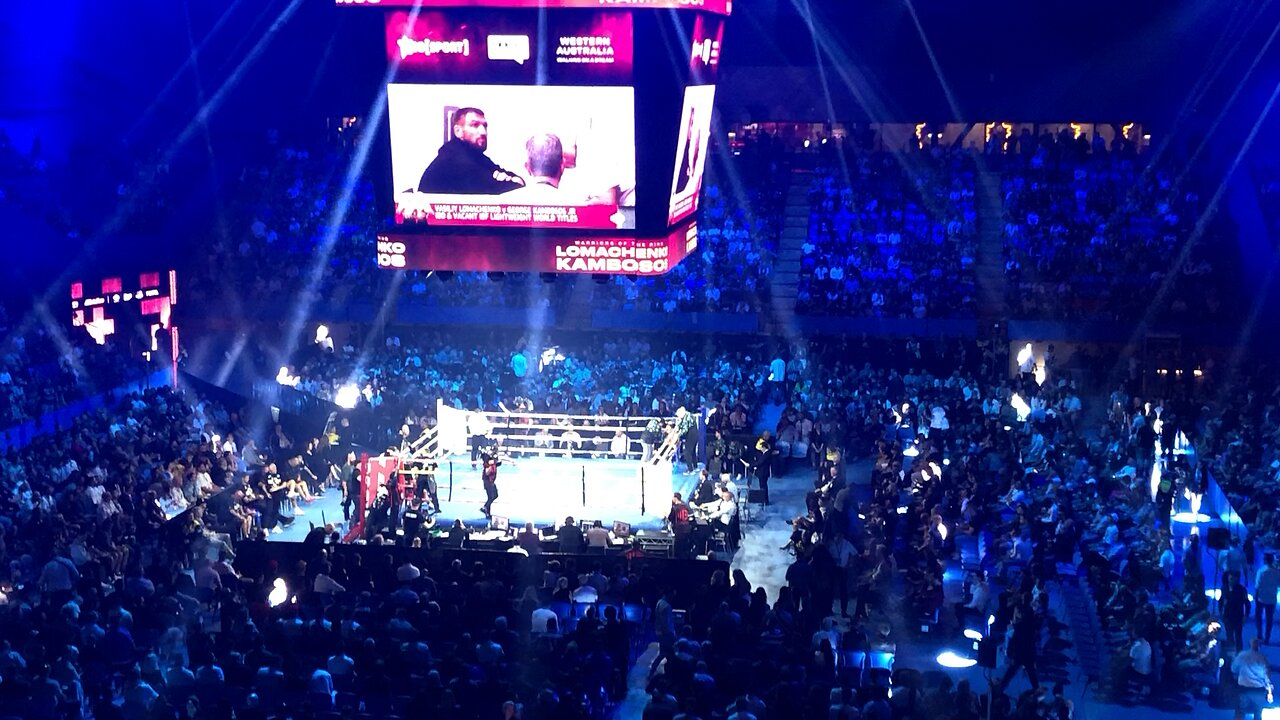 Perth RAC arena Lomachenko vs Kambosos fight night🥊🙌🥊￼