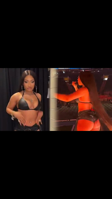 Megan Thee Stallion getting ready to put on a show