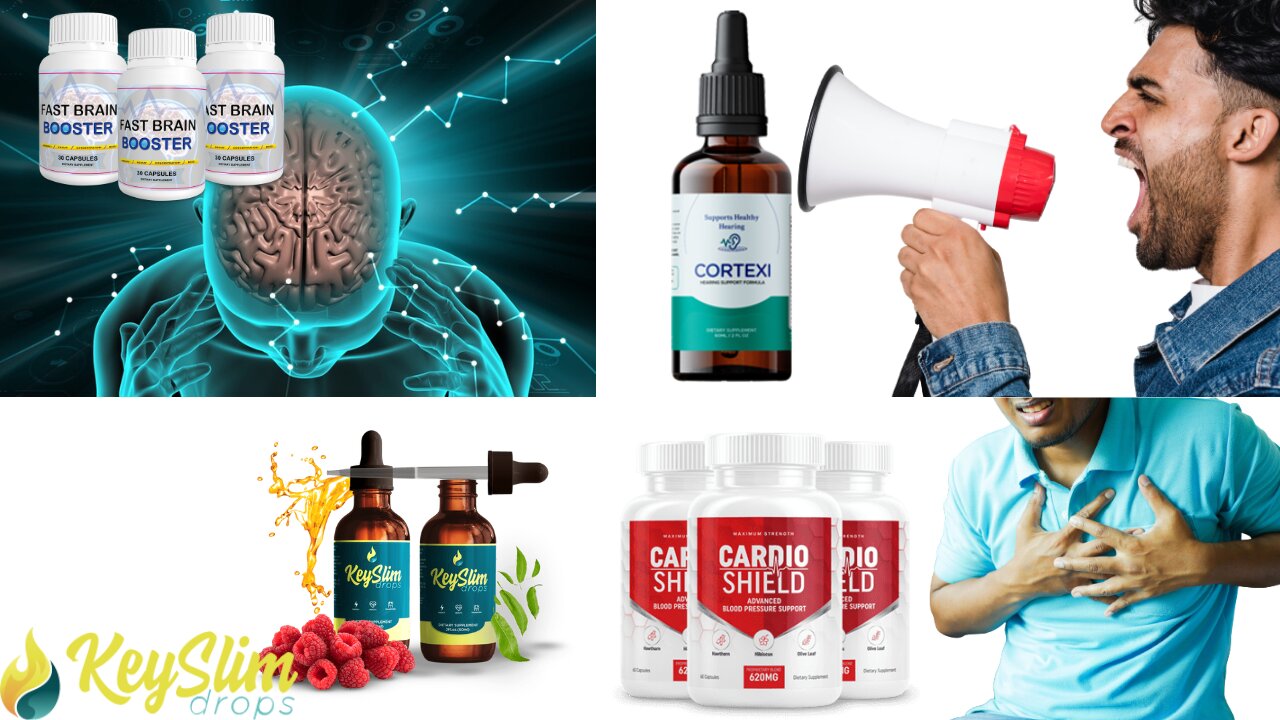 Fast Brain Booster, CARDIO SHIELD, Cortexi , keyslim drops