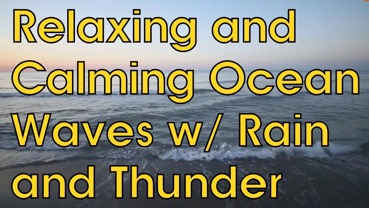 Relaxing and Calming Ocean Waves on a Beach with Gulls, Rain and Thunder Help You Sleep /De-stress