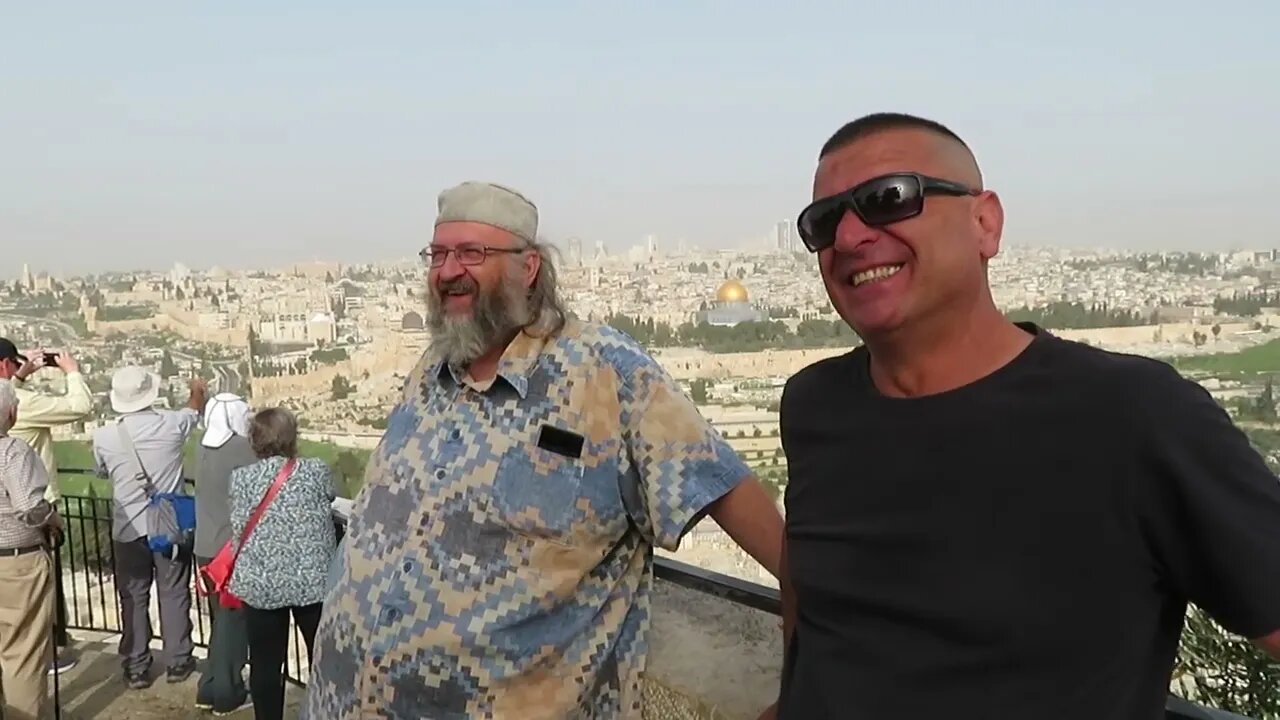 From Mount of Olives in Jerusalem, Nouri Hawa - biblical, current events. Come walk with me, Steve.