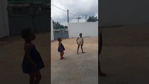 African Children Jump at Drone #shorts