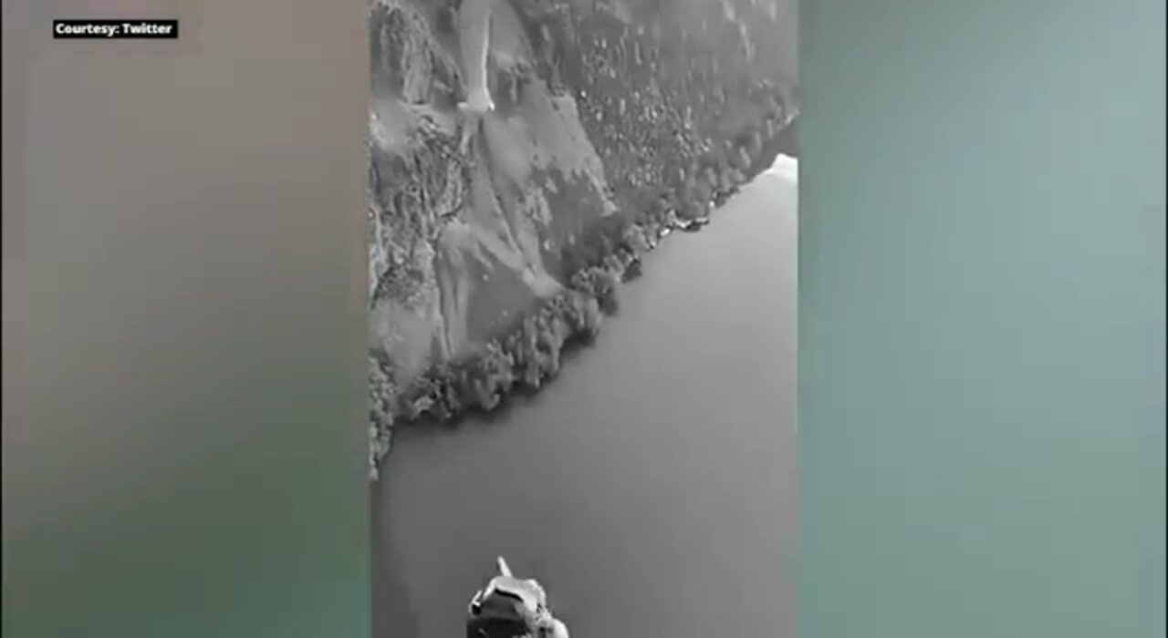 Watch this man do a crazy stunt