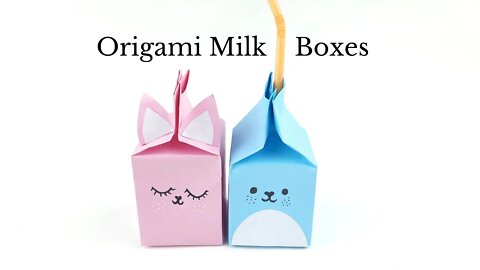 Origami Milk Box Tutorial - DIY Easy Paper Crafts