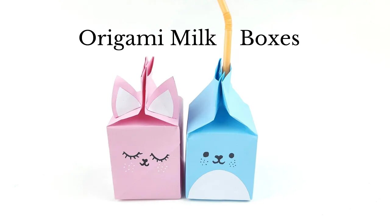 Origami Milk Box Tutorial - DIY Easy Paper Crafts