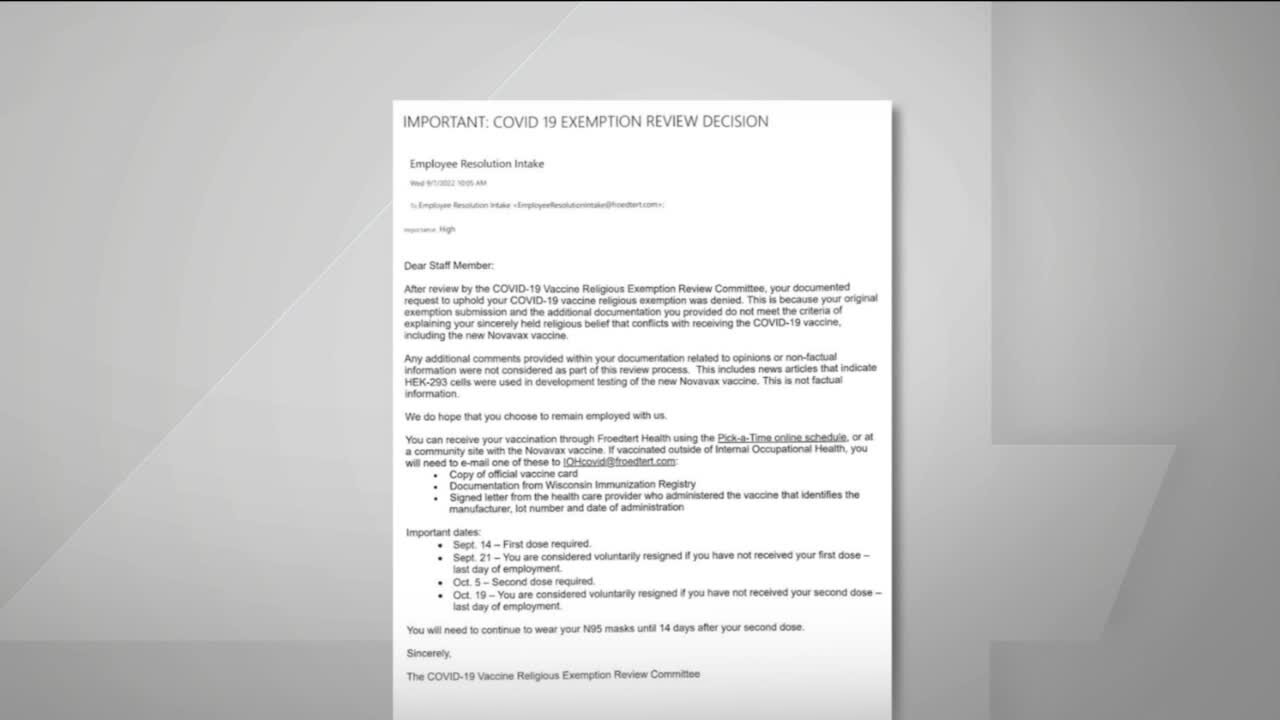 Froedtert warns unvaccinated employees face termination