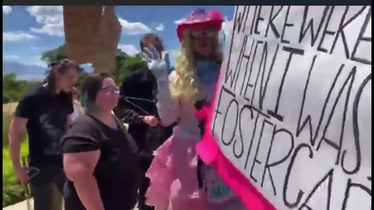 Pushed to the ground by a Pro-Choice Protestor