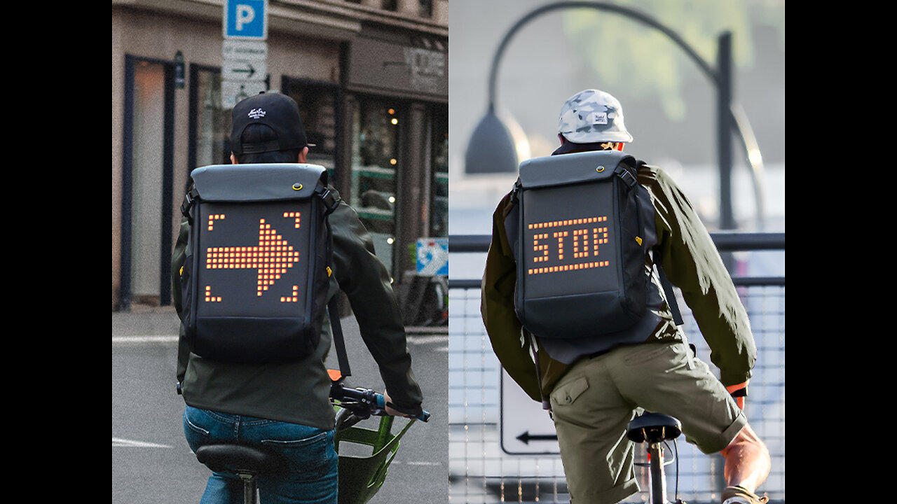 LED Display Laptop Backpack with App Control (Buy Link in Description )