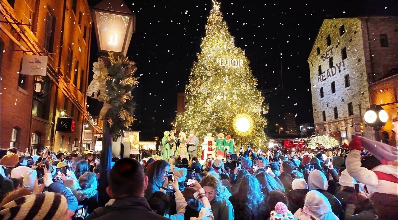 Christmas Tree Lighting Ceremony - Toronto Distillery Winter Village 2024