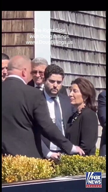 Kathy Hochul being evicted from the service for fallen police officer Jonathan Diller.