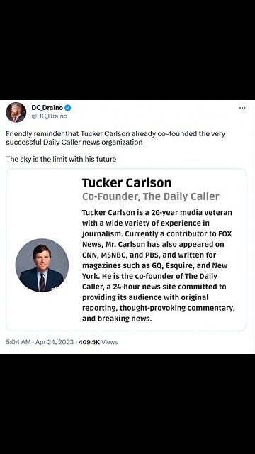 comedy time - tucker carlson on who will replace him