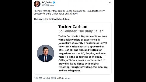 comedy time - tucker carlson on who will replace him
