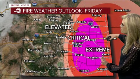 Critical fire danger expected for Denver on Friday