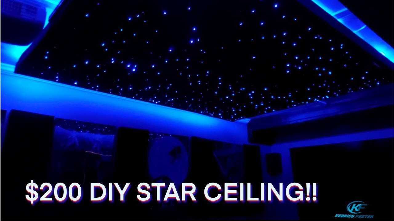 DIY Fiber Optic Star Ceiling for Less than $200 | Home Theater Upgrade